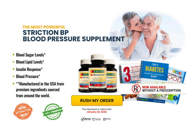 StrictionBP Blood Pressure 2025 Benefits Reviews Ingredients