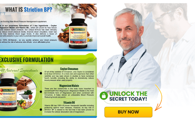 StrictionBP Blood Pressure Reviews Benefits
