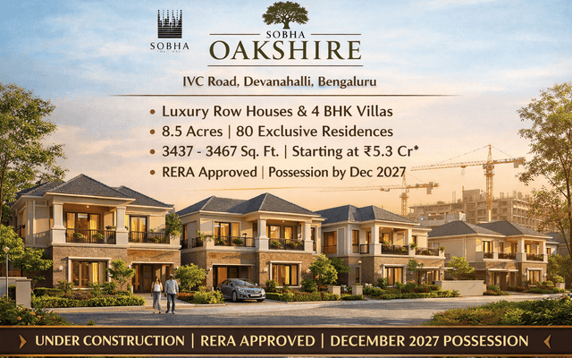 

Exclusive Villas by Sobha Limited Near Airport Road Devanahalli Bengaluru