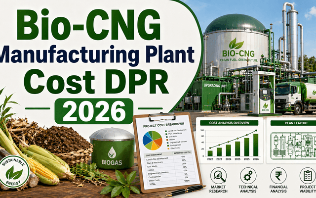 Bio-CNG Manufacturing Plant (DPR) 2026: Raw Materials Cost and Unit Setup