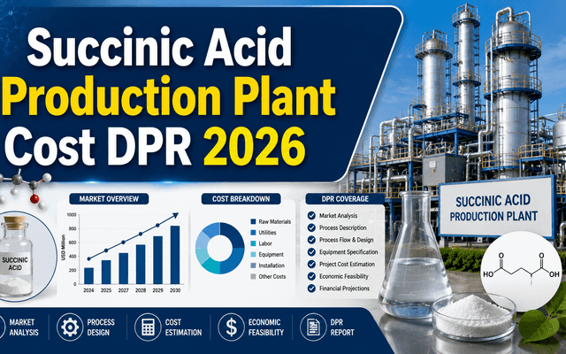 Succinic Acid Production Plant DPR & Unit Setup – 2026: Demand Analysis and Project Cost