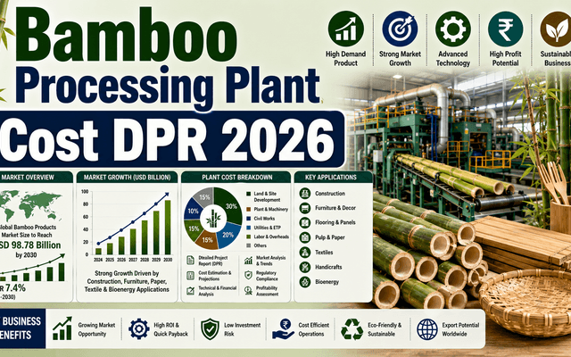 Bamboo Processing Plant (DPR) 2026: Raw Materials Cost and ROI Analysis