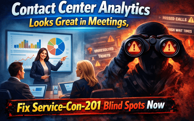 Contact Center Analytics Looks Great in Meetings, Fix Service-Con-201 Blind Spots Now