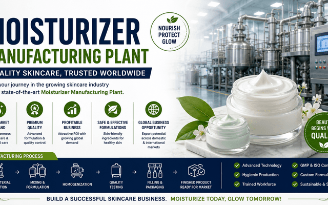 Moisturizer Manufacturing Plant Cost 2026: CapEx, Formulation & ROI Analysis