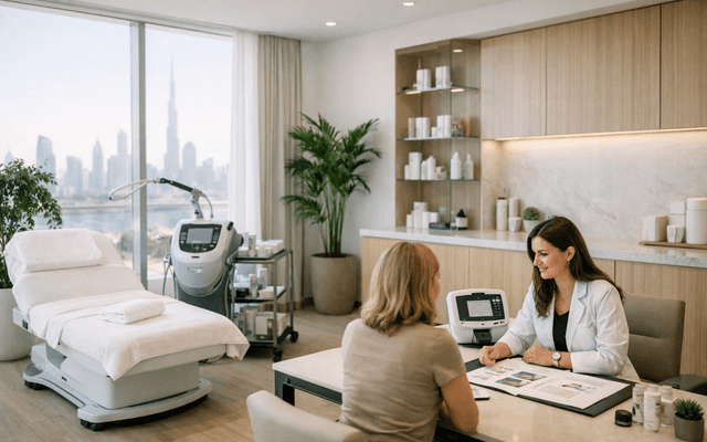 What should I check before booking laser skin tightening in Dubai?