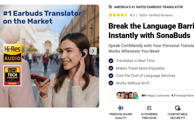 SonaBuds Translating Earbuds: A Smart Solution for Seamless Multilingual Communication!