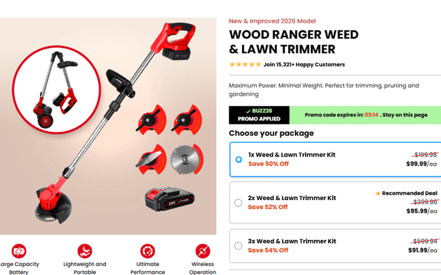 Wood Ranger Weed & Lawn Trimmer Reviews (New Update): Don't Buy Until You Read This