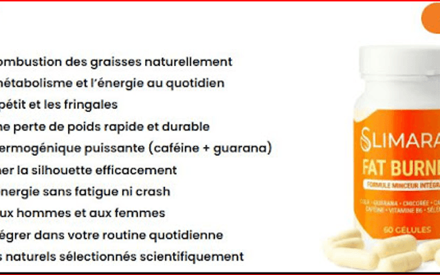 Slimarax Fat Burner France Weight Loss Support: Boost Energy, Reduce Cravings, and Improve Fitness Naturally