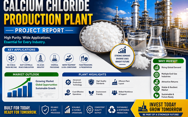 Calcium Chloride Production Plant Cost Report 2026: CapEx/OpEx Analysis with Profitability Forecast