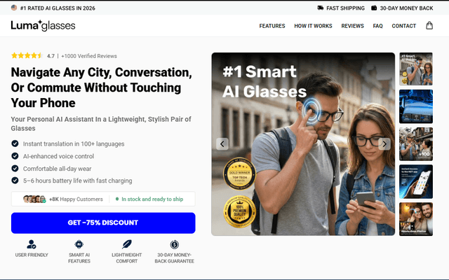LumaGlasses Smart Glasses Reviews CLINICALLY PROVEN You Must Need To KNow