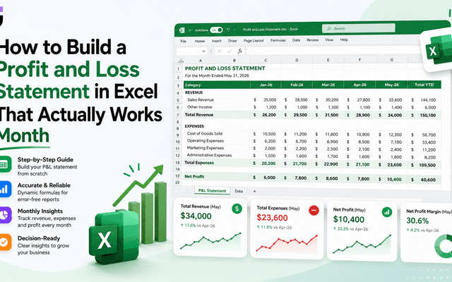 How to Build a Profit and Loss Statement in Excel That Actually Works Month After Month