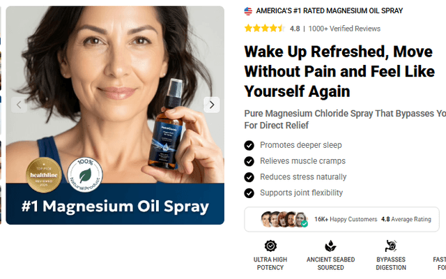 Best Magnesium Oil Spray: Sports Recovery, Sore Muscle Relief, Joint Comfort & Full Body Relaxation Therapy!
