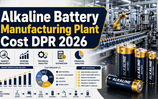Cost of Setting Up an Alkaline Battery Manufacturing Plant & DPR 2026
