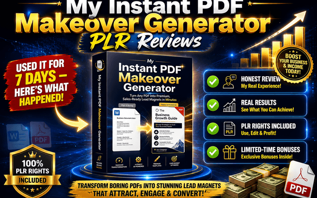 My Instant PDF Makeover Generator PLR Reviews – The Hidden Truth Nobody Is Talking About 