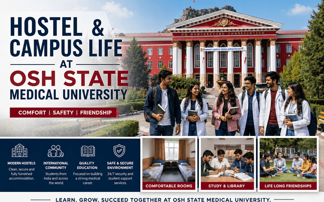 Hostel & Campus Life at Osh State Medical University: A Complete Guide for MBBS Students