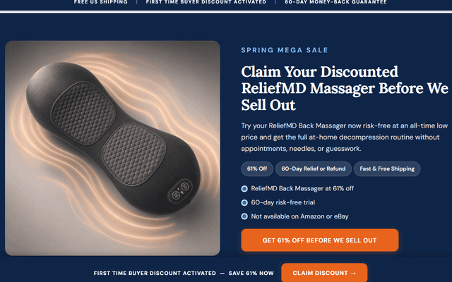 ReliefMD Back Massager™ Reviews 2026 (Unexpected Truths Exposed!) Don’t Spend a Dollar Until You Read This!