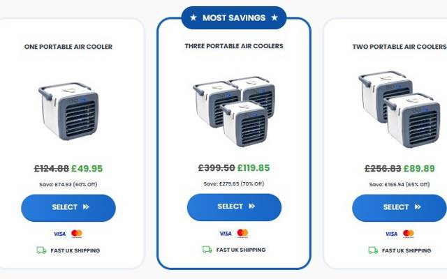 Ultra Air Cooler UK Reviews | 1 Unit $49 | 2 Unit US $149 | + Shipping + You Save $230!