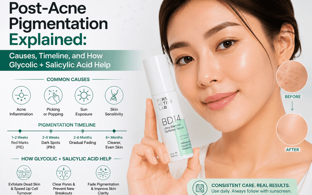 Post-Acne Pigmentation Explained: Causes, Timeline, and How Glycolic + Salicylic Acid Help