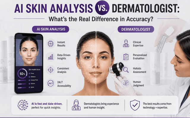 AI Skin Analysis vs. Dermatologist: What's the Real Difference in Accuracy?