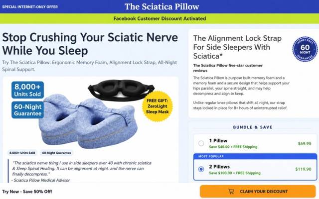 The Sciatica Pillow Reviews - An Extensive Overview of Comfort, Support, Durability, and Product Quality?