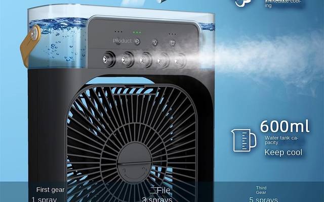 Frosty PureMini Portable Cooler: Air Chiller with Easy Water Refill Design, Whisper-Quiet Motor & Space-Efficient Build@!