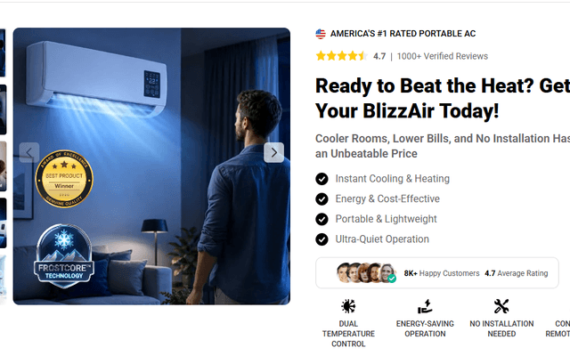 BlizzAir Portable AC Review — Is It Safe! Read Experts Opinion