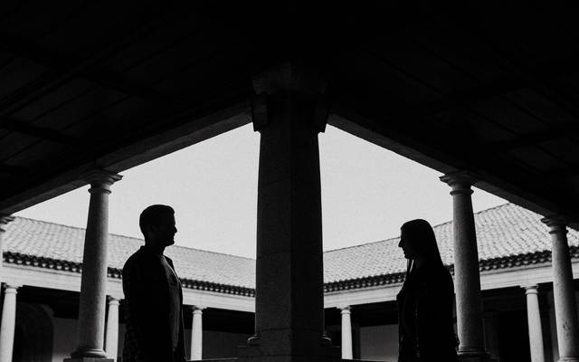 Love in Viseu on a rainy day