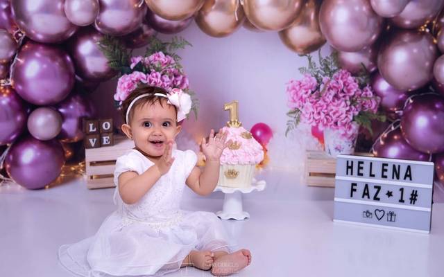 Ensaio Smash The Cake da Helena 