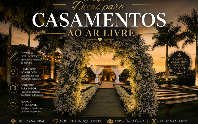 Dicas para casamentos ao ar livre! (no campo ou na fazenda)