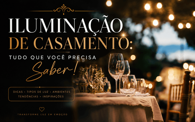 ILUMINAÇÃO DO CASAMENTO:  TUDO QUE VOCÊ PRECISA SABER!
