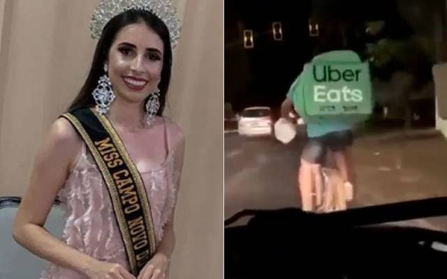 MISS DE MATO GROSSO PODE PERDER A COROA APÓS TIRAR SARRO DE ENTREGADOR DA UBER EATS