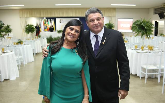 Elma Bassan Mendes na noite de sua posse como Presidente do Rotary Club de São José do Rio Preto-SP 