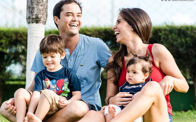 Uma tarde com a família de Alessandra e André