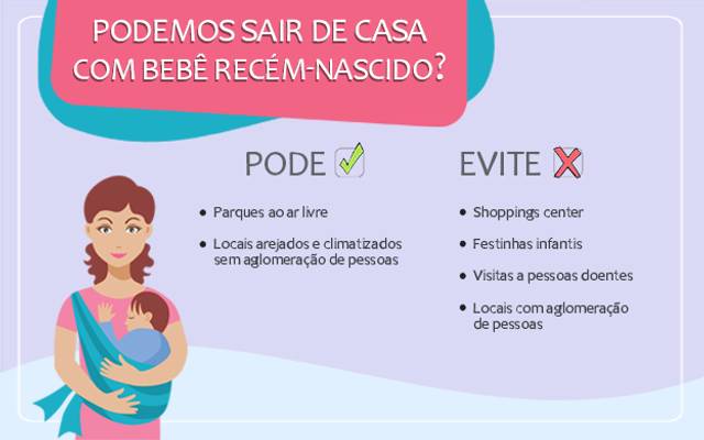 Podemos sair de casa com bebê recém-nascido?