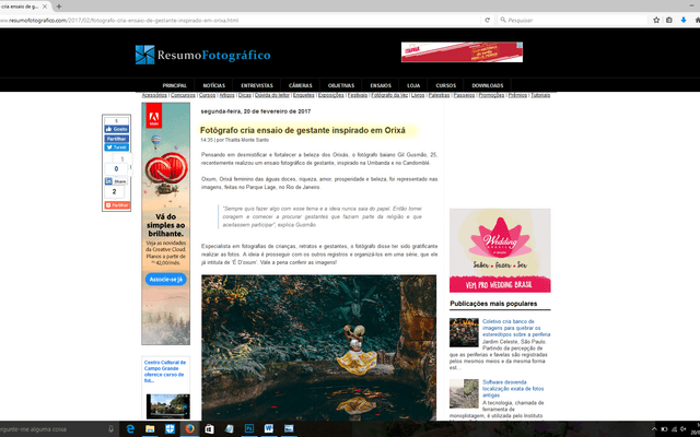 Entrevista para o Site Resumo Fotográfico sobre o meu Projeto É Doxum