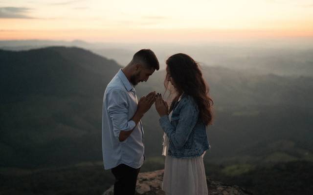At the top of the mountain