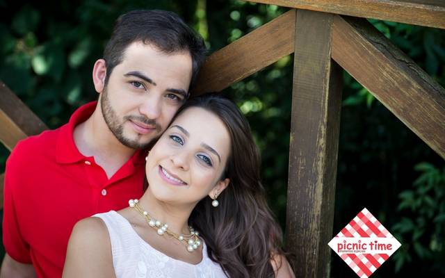 Ensaio de casamento de piquenique!