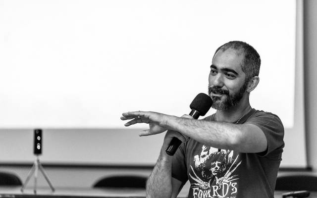 Palestra sobre fotografia, marketing e motivação profissional no Uniceub