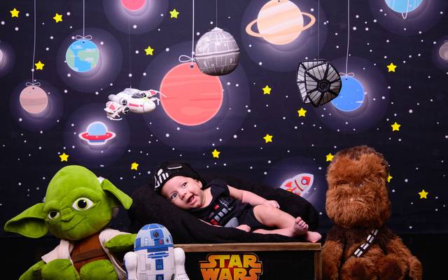Sessão fotográfica Aventuras no Espaço - Star Wars 
