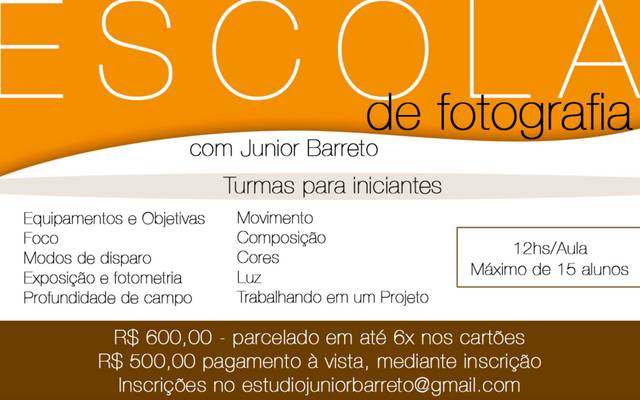 Escola de Fotografia com Junior Barreto