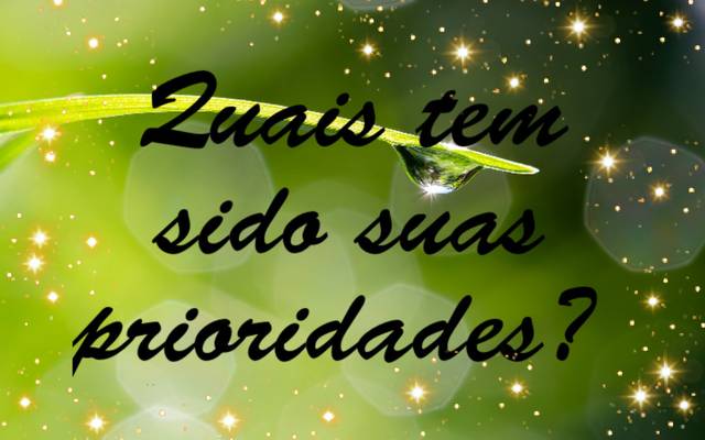 Prioridades - Planejando seus dias