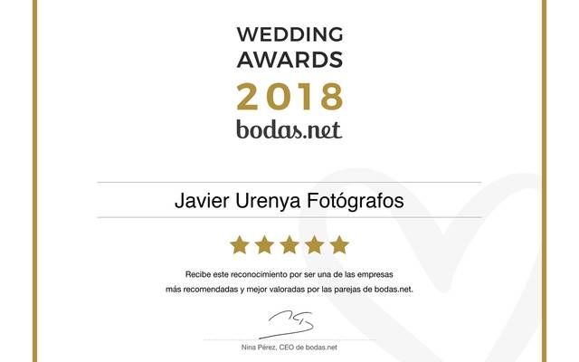 Urenya fotografía se hace con un Wedding awards 2018