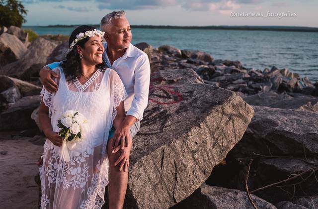 Casamento - Pré Casamento - Bodas de Ensaio Bodas de Prata em Cabedelo - Ester e Claudio 25 anos de casados