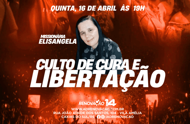 CULTO de CULTO DE CURA E LIBERTAÇÃO