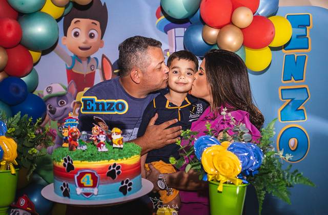 Aniversário Infantil de Aniversário de 4 anos do Enzo