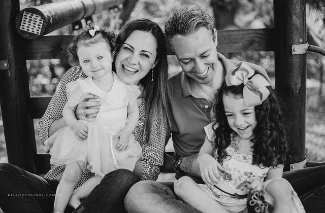 Ensaio Família de Fabrícia, Rafael, Luiza e Laura