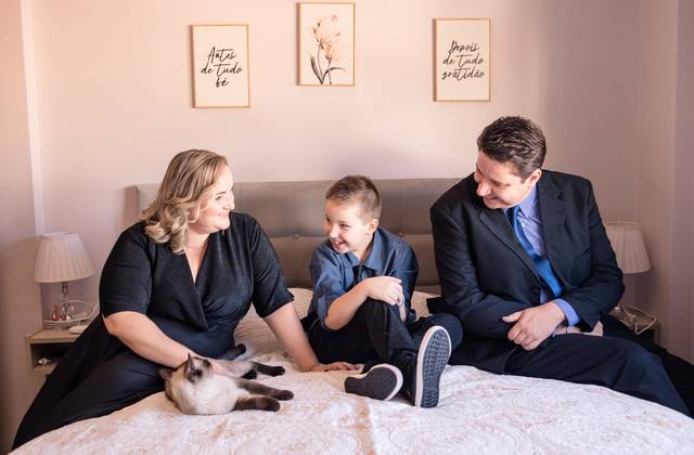 Ensaio de Ensaio de família em casa