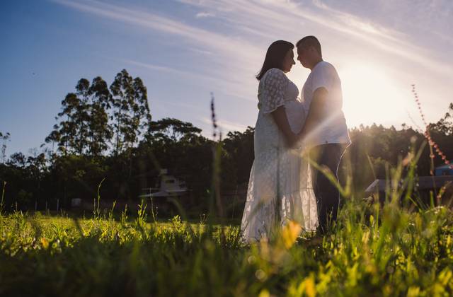 Ensaio de Gestante de Ensaio de gestante na chácara