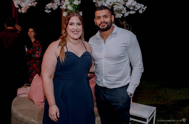 Foto lembrança de Lais e Sergio